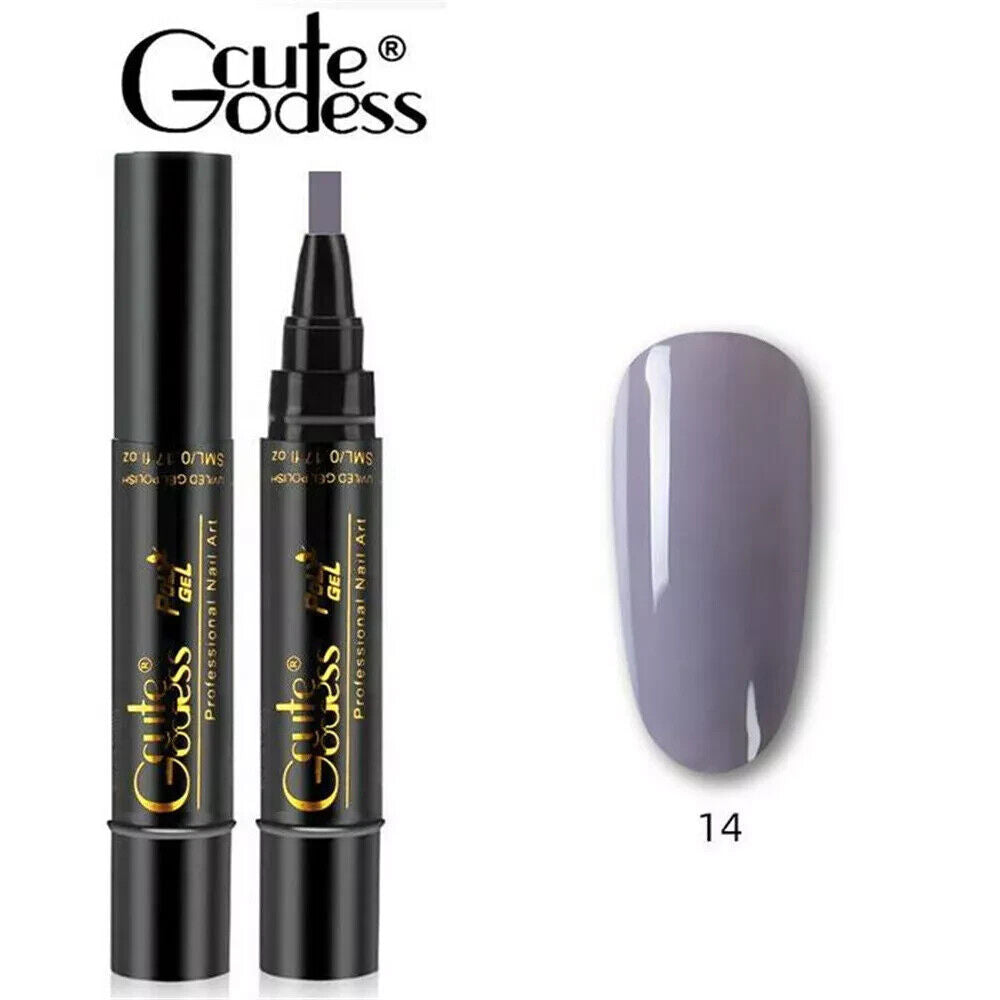 3 In 1 Gel Polish Nail Art Pen One Step Gel Varnish Base Coat Pencil Manicure