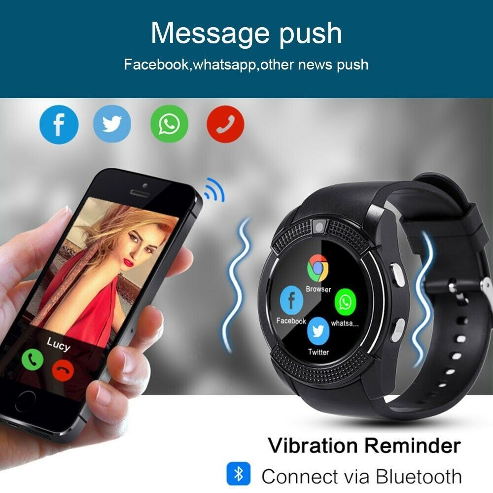 Smart Watch Fitness Tracker Music Player MP3 Wechat Men Women Sport Watches UK