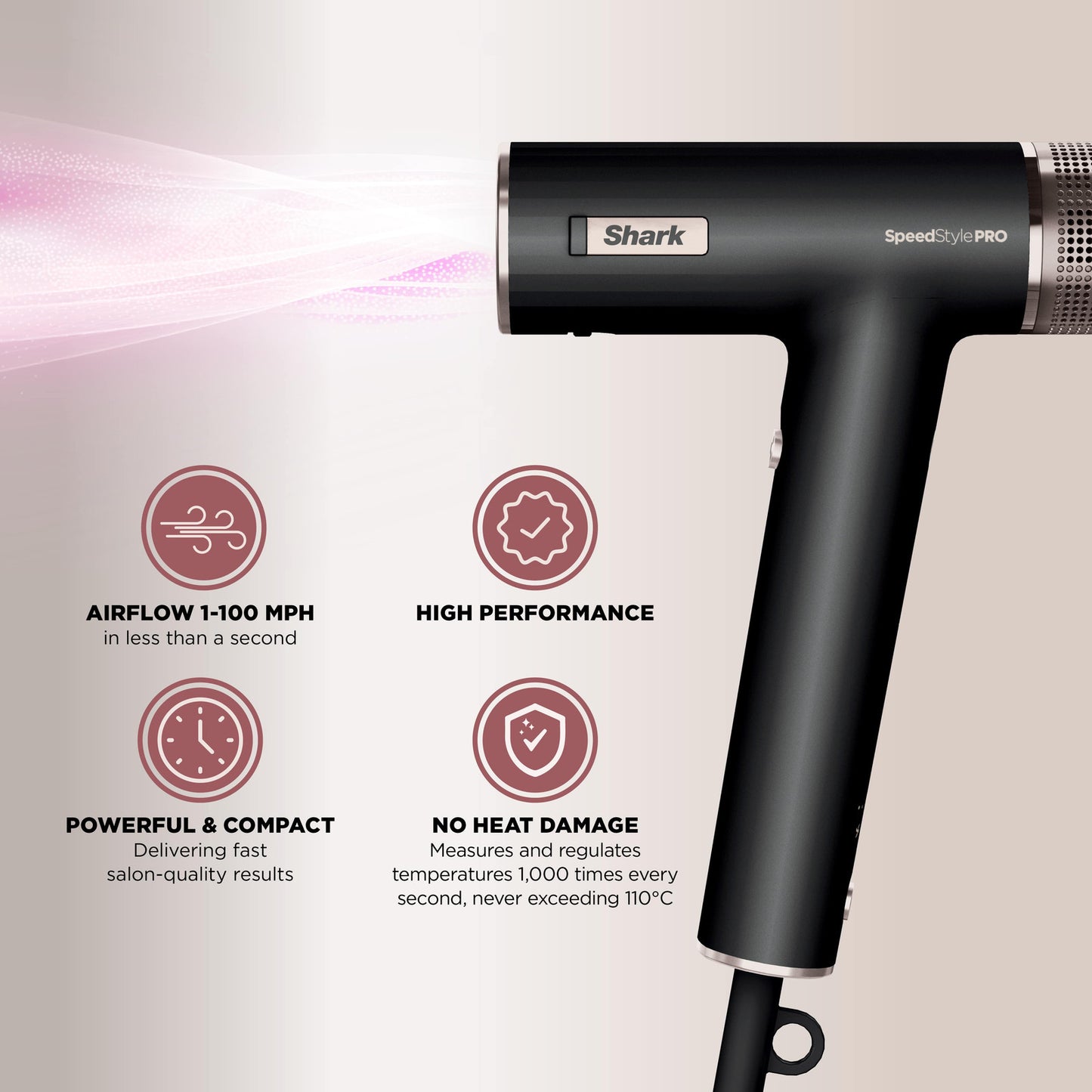 Shark SpeedStyle Pro FLEX 5-in-1 High-Velocity Hair Dryer - Refurbished