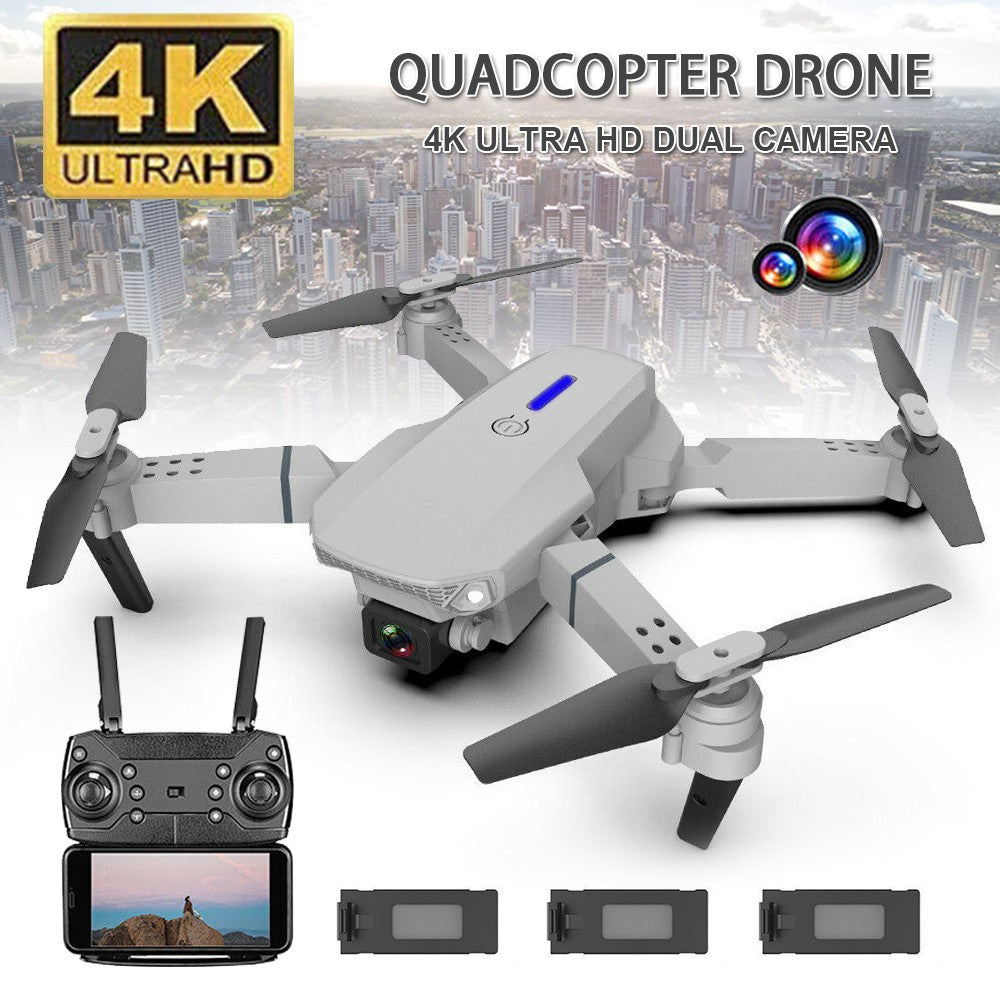 4K HD Drone X Pro Selfie Camera WIFI FPV Foldable RC Quadcopter 3 Batteries