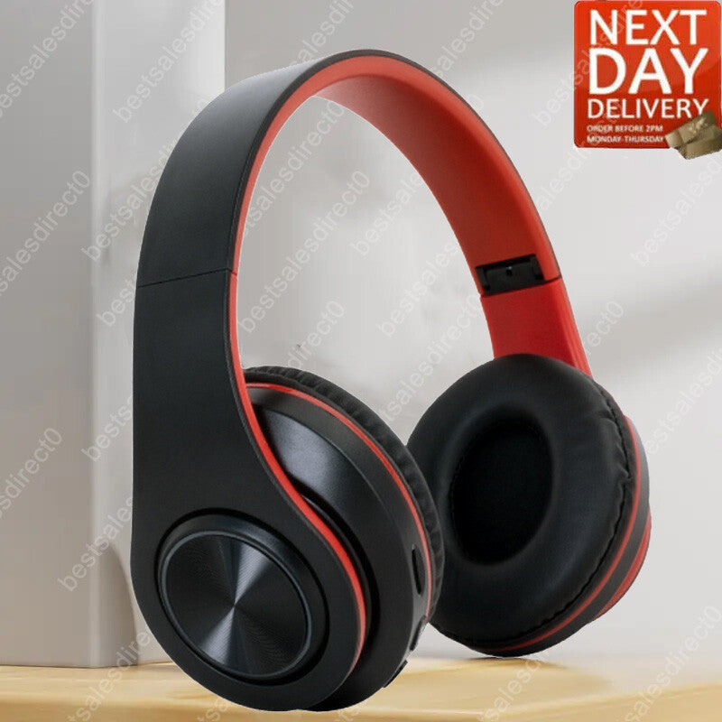 Wireless Bluetooth Headphones with Noise Cancelling Stereo Over-Ear Earphones UK