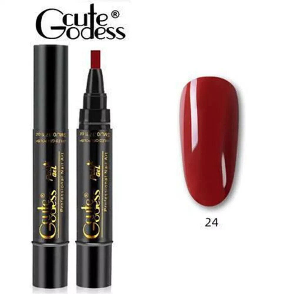 3 In 1 Gel Polish Nail Art Pen One Step Gel Varnish Base Coat Pencil Manicure