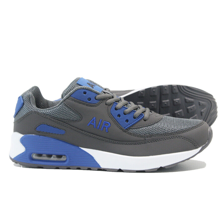 MENS SHOCK ABSORBING RUNNING TRAINERS CASUAL LACE GYM WALKING SPORTS SHOES SIZE