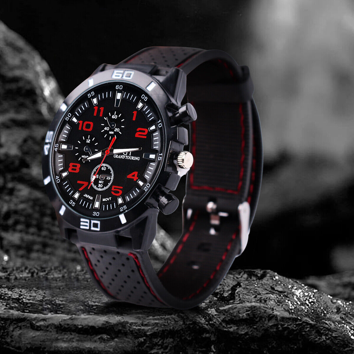 Men’s Military Watch Leather Date Quartz Analog Army Casual Dress Wrist Watches