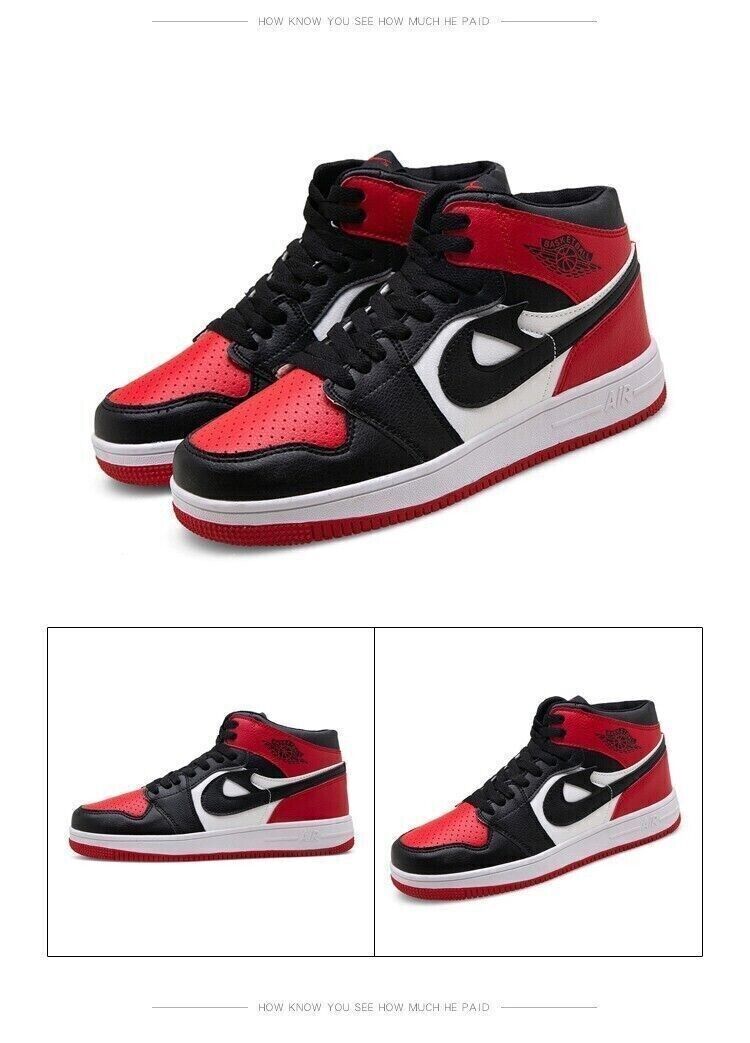 Mens Womens Fashion Walking Shoes Casual Sneakers AJ High Top Trainers Comfy UK