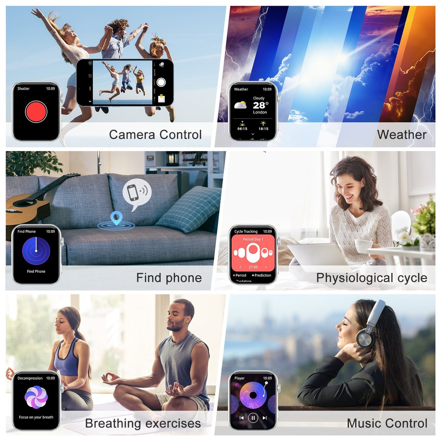 Smart Watch (Answer/Make Call) Fitness Tracker Sport Watches With LED Flashlight