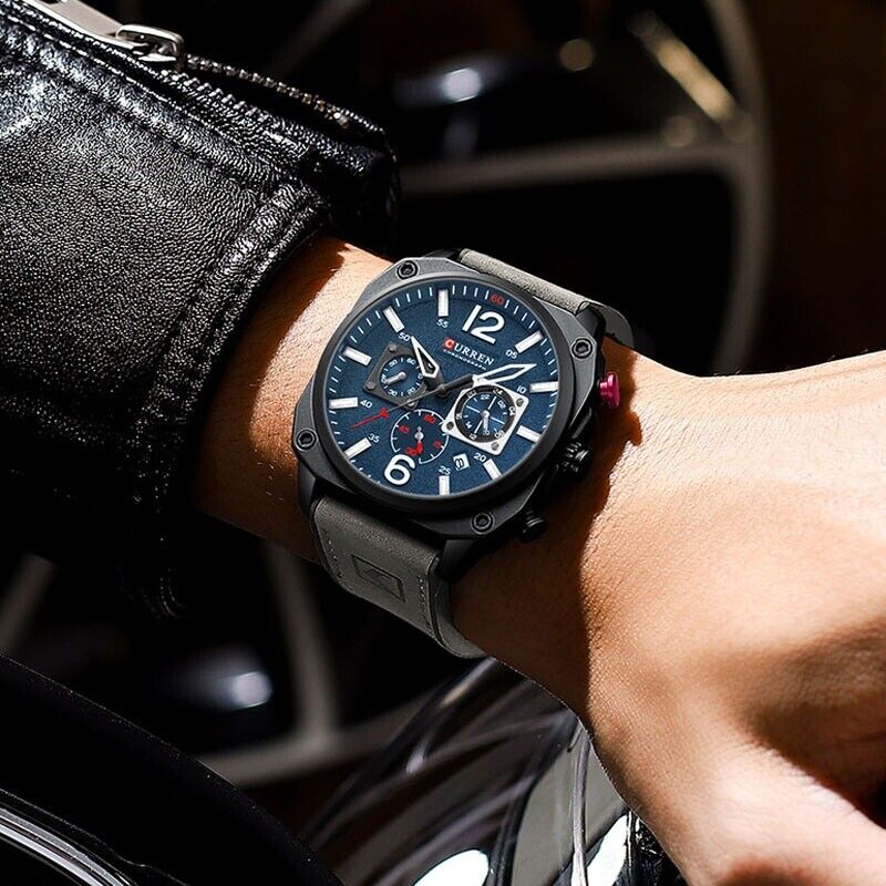 Luxury Men's Chronograph Date Quartz Luminous Waterproof Military Sports Watches
