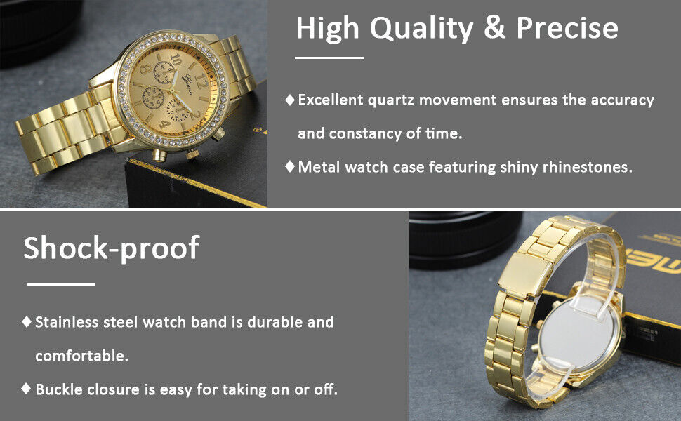 Women Crystal Diamante Quartz Ladies Wrist Watch Fashion Rhinestone Watches Gift