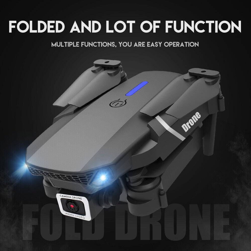4K HD Drone X Pro Selfie Camera WIFI FPV Foldable RC Quadcopter 3 Batteries