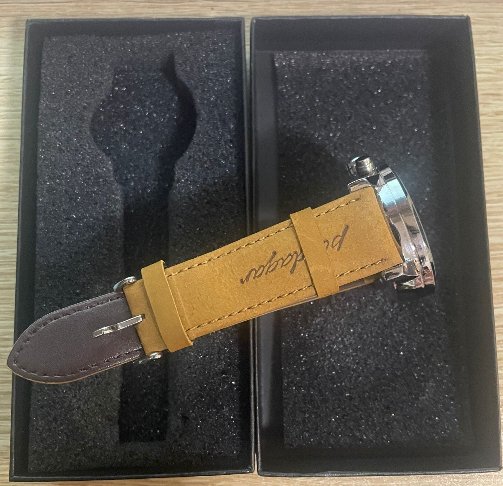 Mens Luxury Watch Waterproof Luminous Date Chronograph Leather Quartz Wristwatch