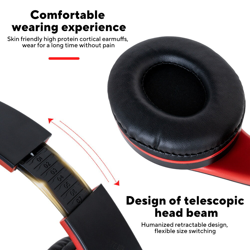 Wireless Bluetooth Headphones with Noise Cancelling Stereo Over-Ear Earphones UK
