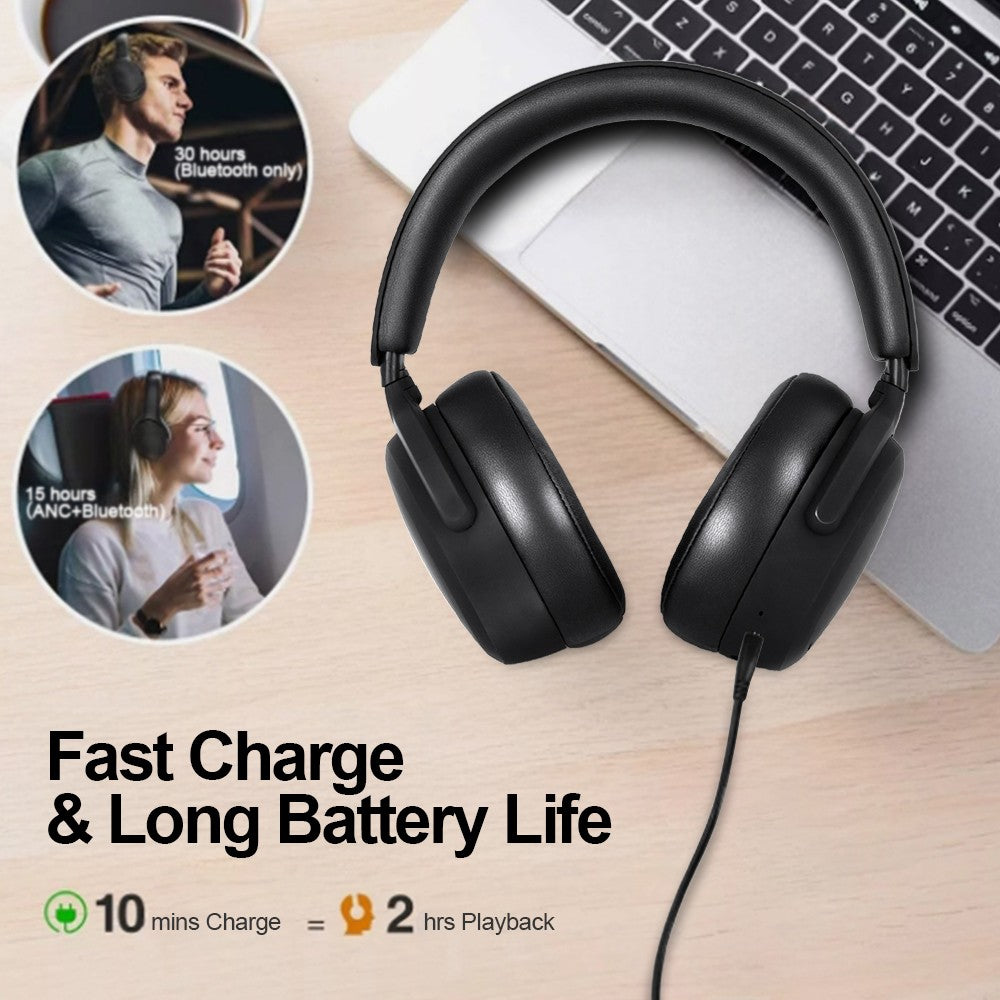 Wireless Bluetooth Headphones with Noise Cancelling Over-Ear Stereo Earphones UK
