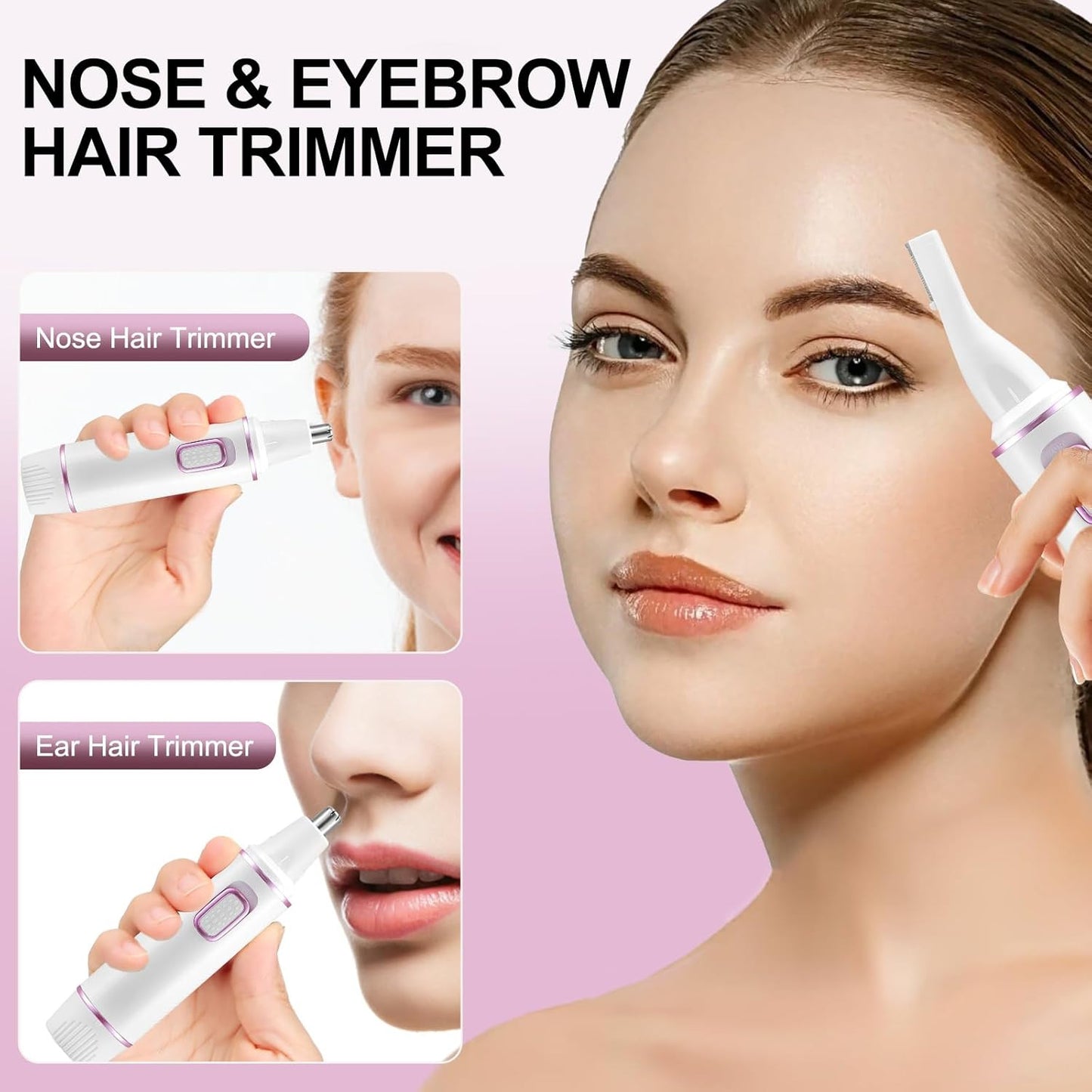 Painless Nose Hair Trimmer for Women 2025 Upgrade Nose Trimmer Ladies Noses Hair