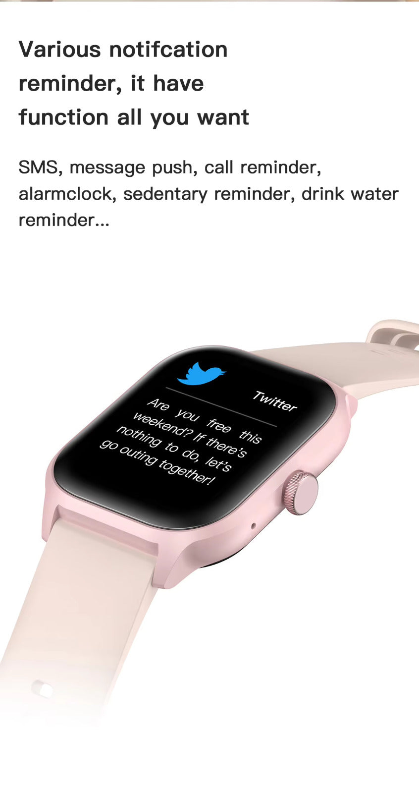 Smart Watch Men Women Fitness Tracker Blood Pressure Heart Rate Sport Watches