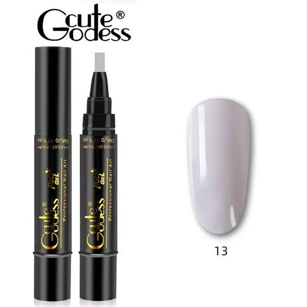 3 In 1 Gel Polish Nail Art Pen One Step Gel Varnish Base Coat Pencil Manicure
