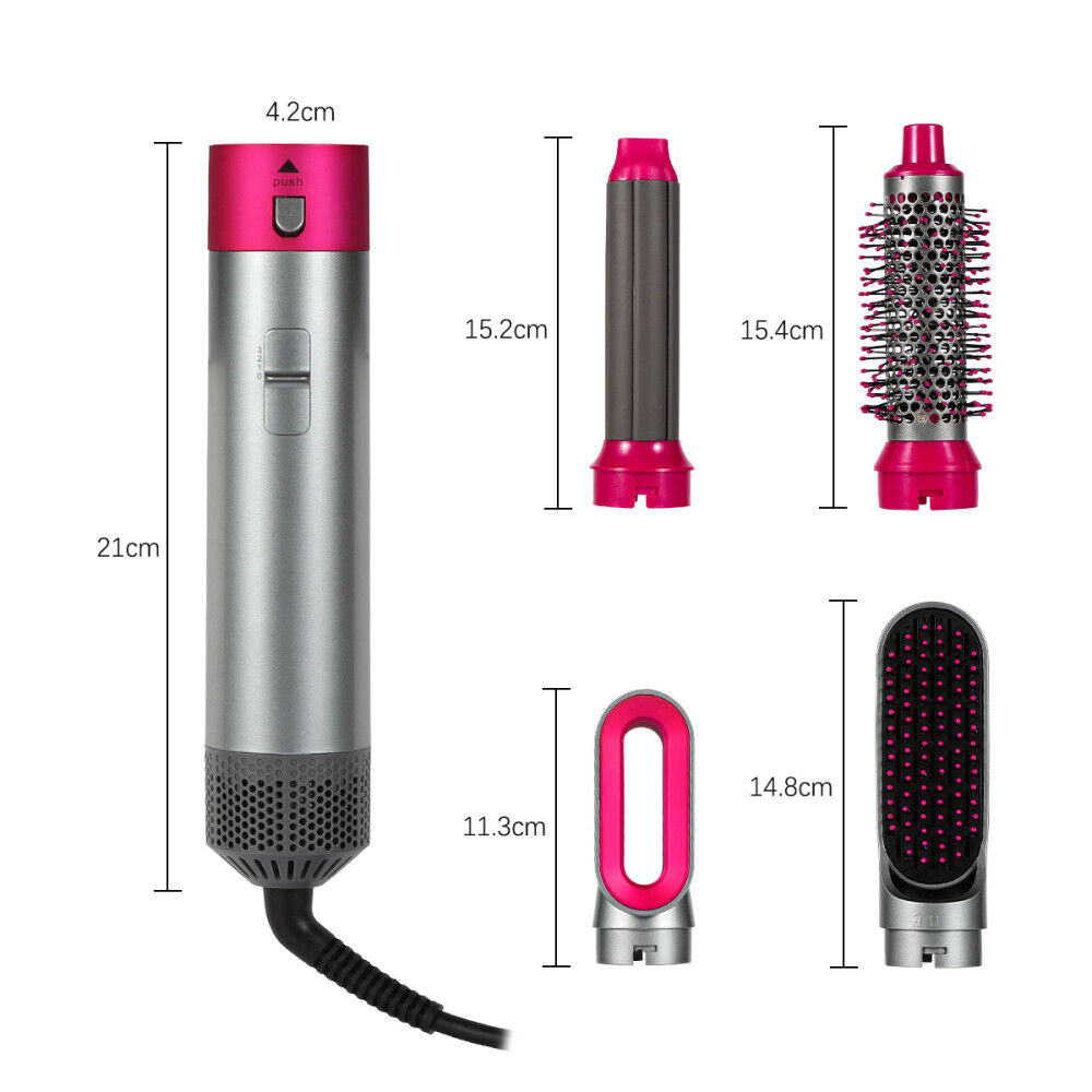 5 in 1 Professional Air Wrap Hair Styler Curler Straightner Hot Air Brush Hot UK