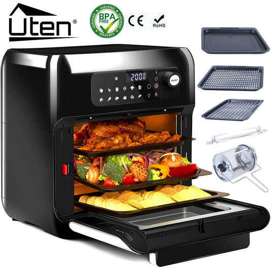 UTEN XXL Air Fryer Low Fat Healthy Roast Oven Cooker Oil Free Frying Chips 1500W
