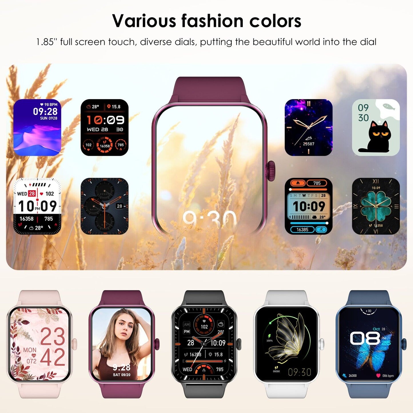 Women Alexa Smart Watch Fitness Bluetooth Call Watch for Android iPhone Samsung
