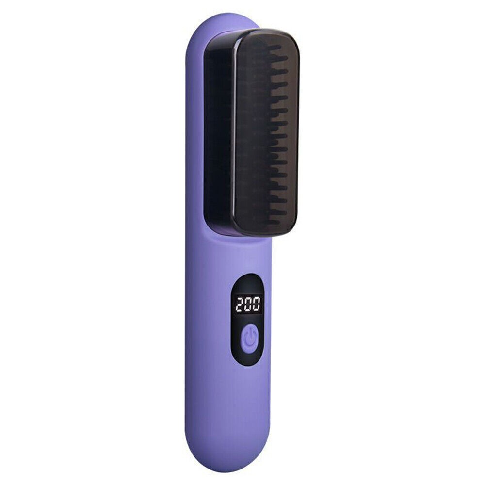 Portable Hair Straightener Brush AntiScald Hair Cordless Hair Straightener Brush