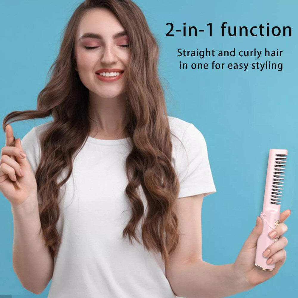 Hair Straightener Brush Anti Scald Hair Cordless Hair Straightener Brush