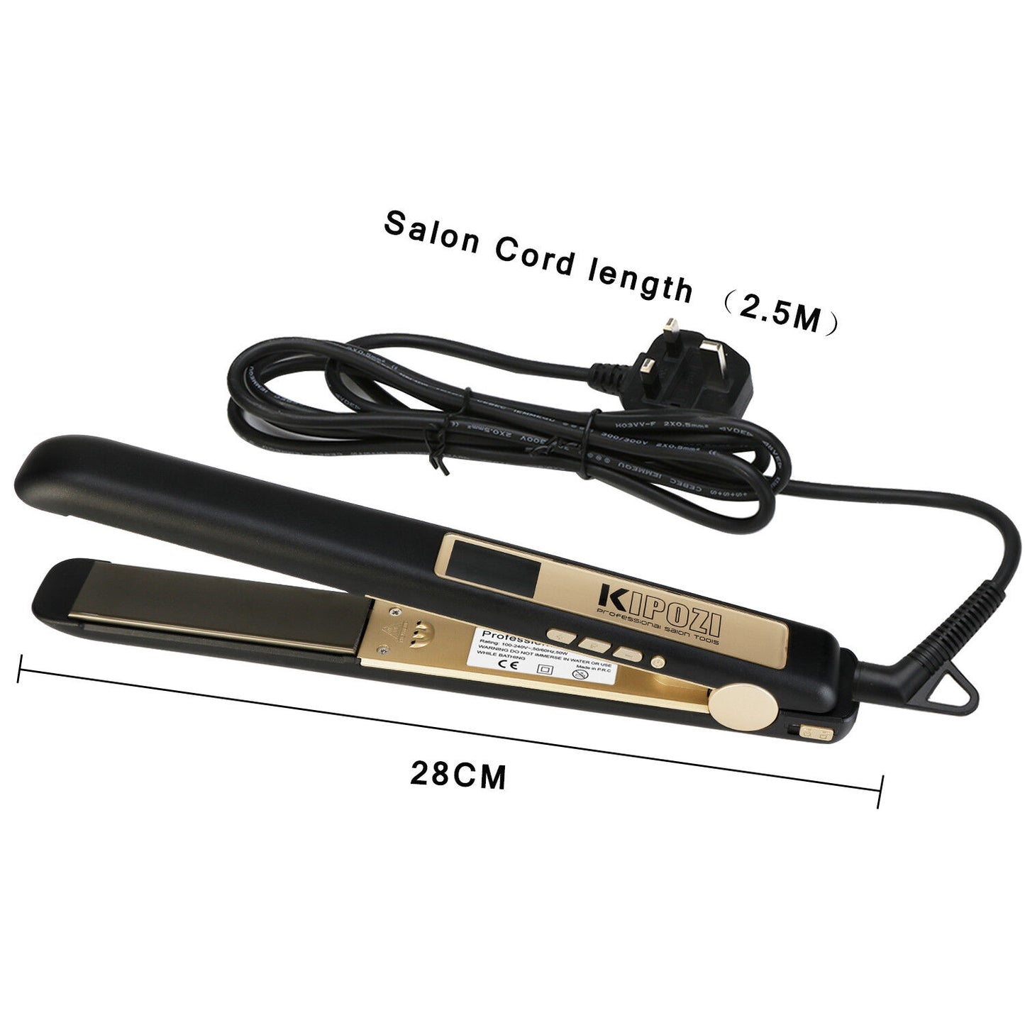 KIPOZI Professional Hair Straighteners Wide Plates Digital Display Heat up Fast
