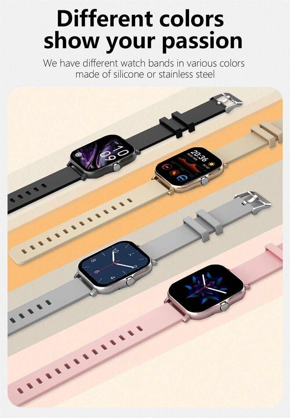Smart Watch Men Women Fitness Tracker Blood Pressure Heart Rate Sport Watches UK