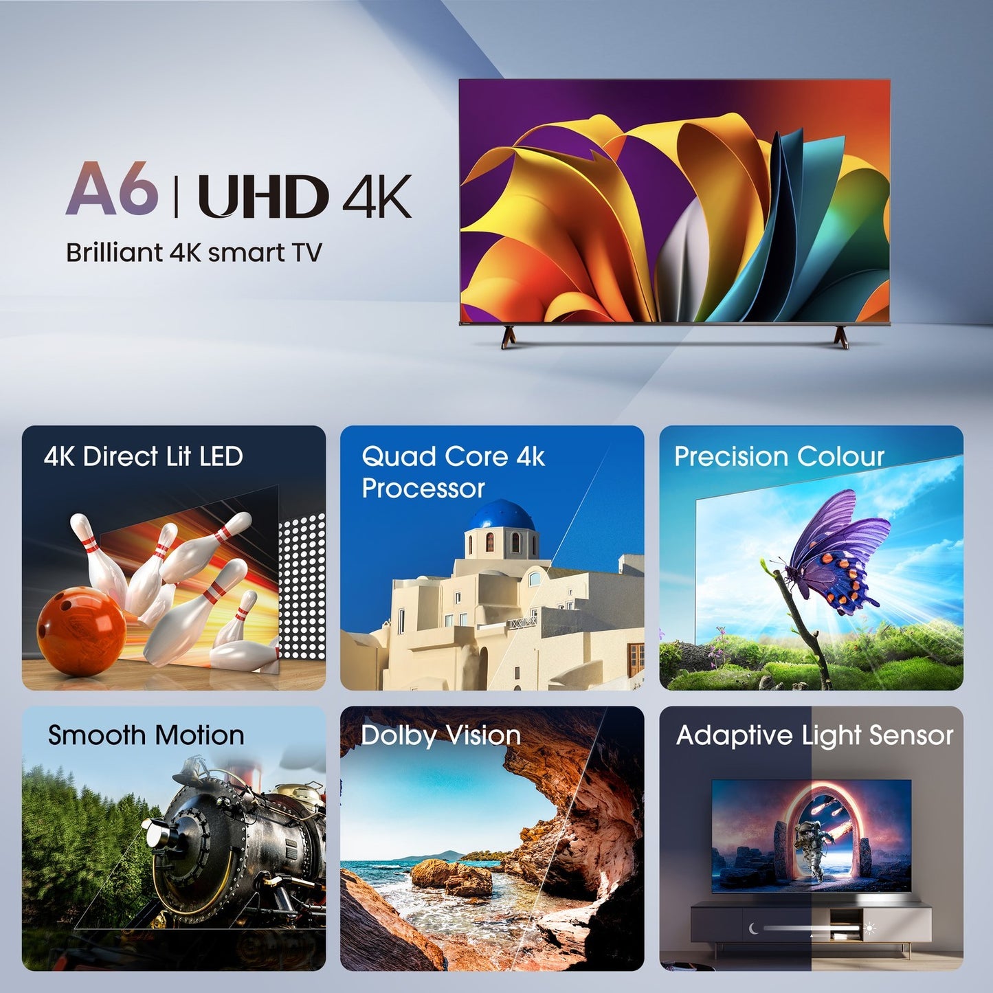 Hisense A6K 58 inch Smart 4K Ultra HD LED TV 58A6NTUK