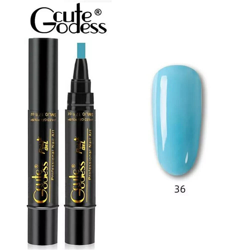 3 In 1 Gel Polish Nail Art Pen One Step Gel Varnish Base Coat Pencil Manicure