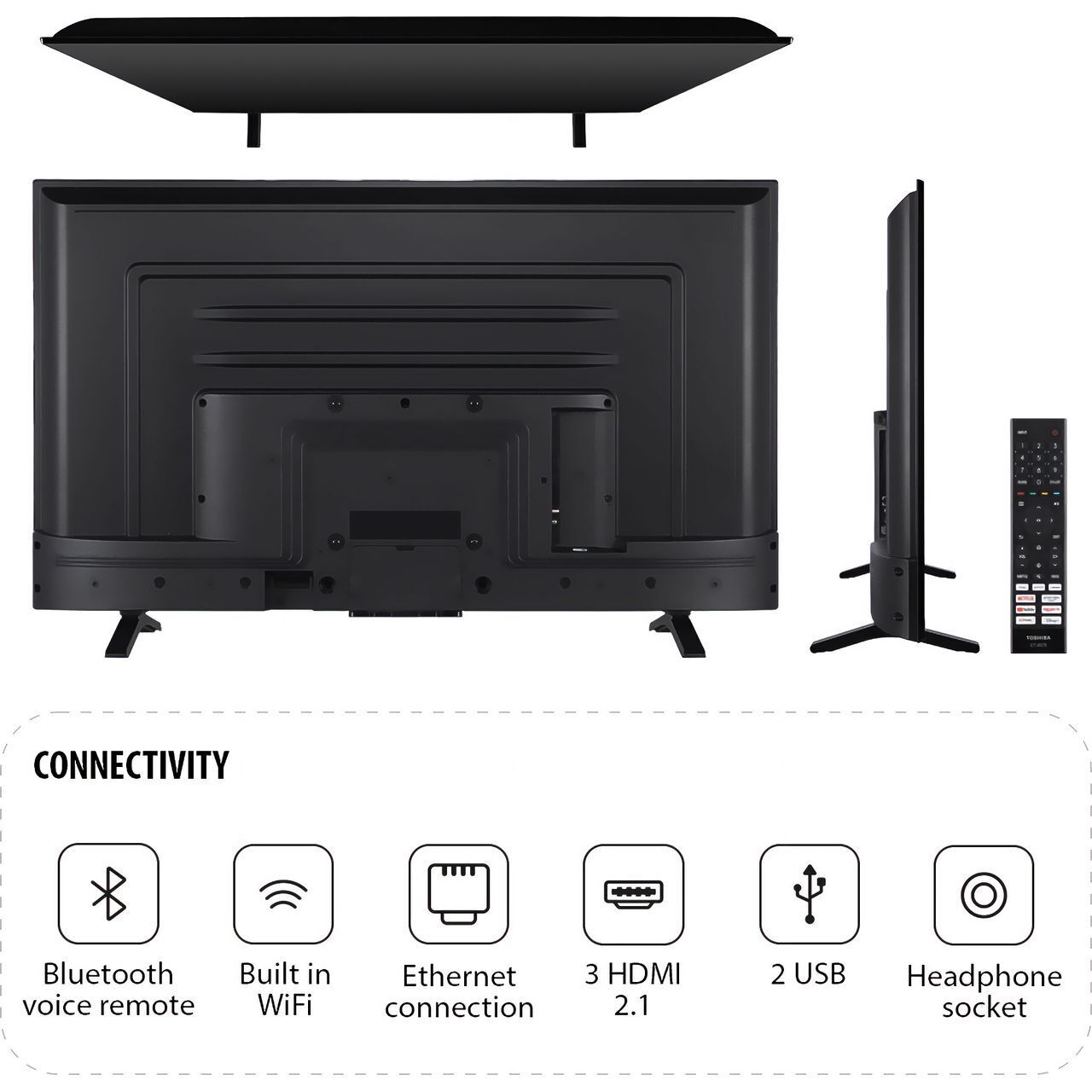 Toshiba 55UV2F53DBU 55 Inch LED 4K Ultra HD Smart TV Bluetooth WiFi