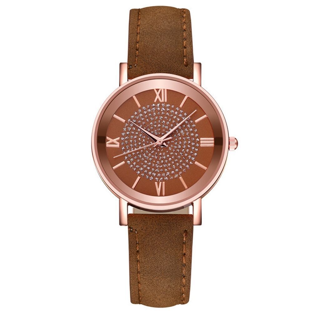 Waterproof Round Dial Wristwatch Casual Exquisite Ladies Watch Quartz Watch