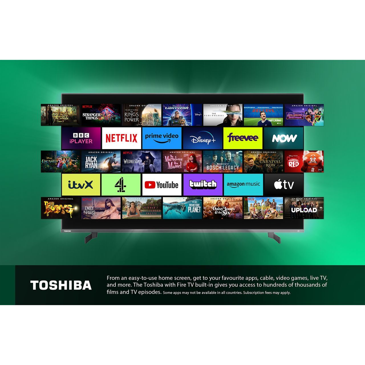 Toshiba 70QF5D53DB 70 Inch QLED 4K Ultra HD Smart TV Bluetooth WiFi