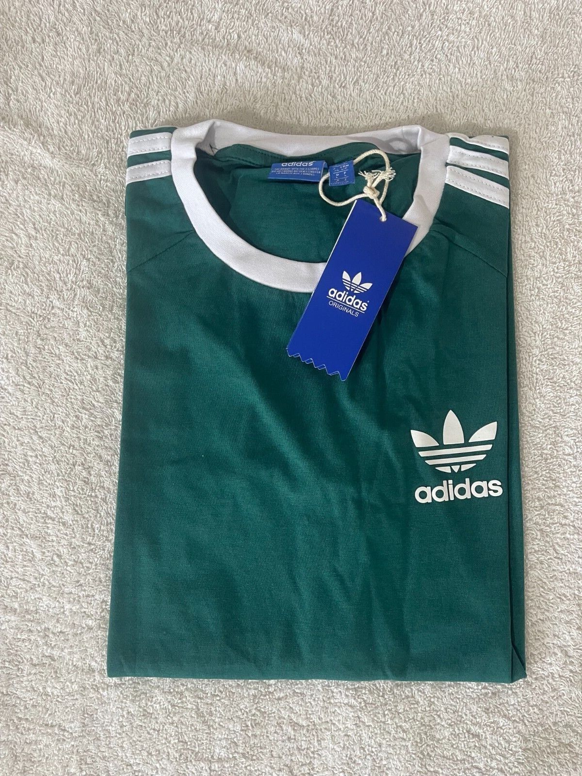 MEN'S ADIDAS  ORIGINALS TEE  SHORT SLEEVE CREW NECK THREE STRIPE  T-SHIRT L, XL