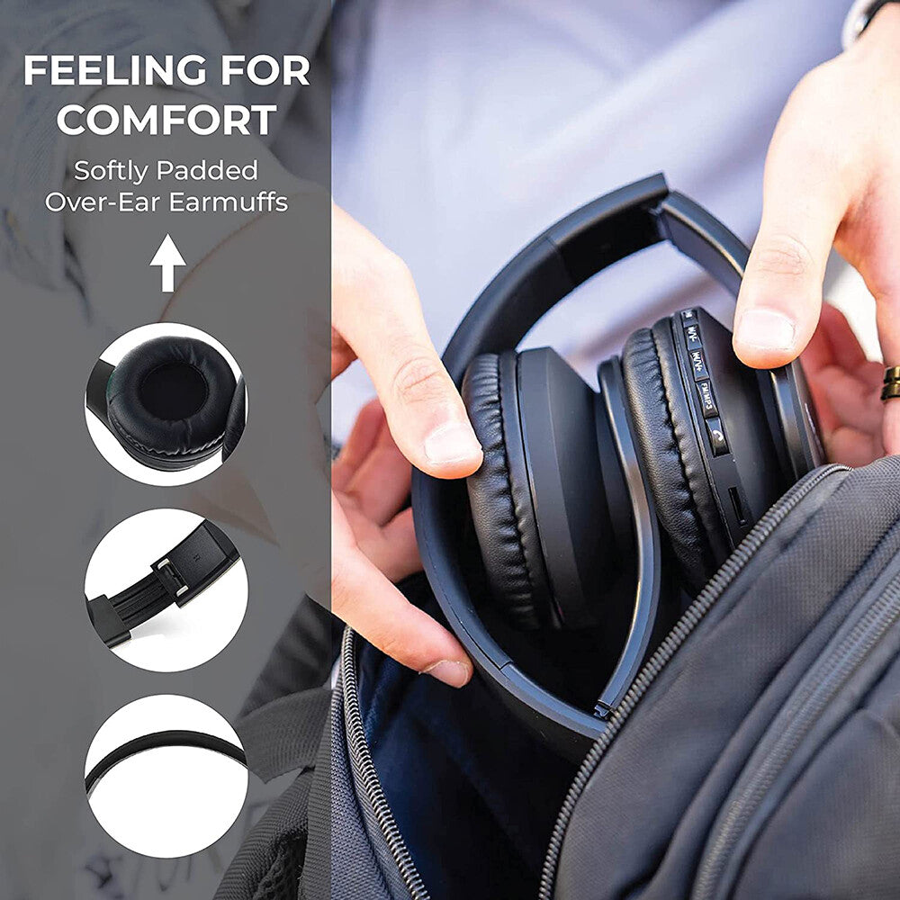 Wireless Bluetooth Headphones with Noise Cancelling Over-Ear Earphones 5.1 NEW*