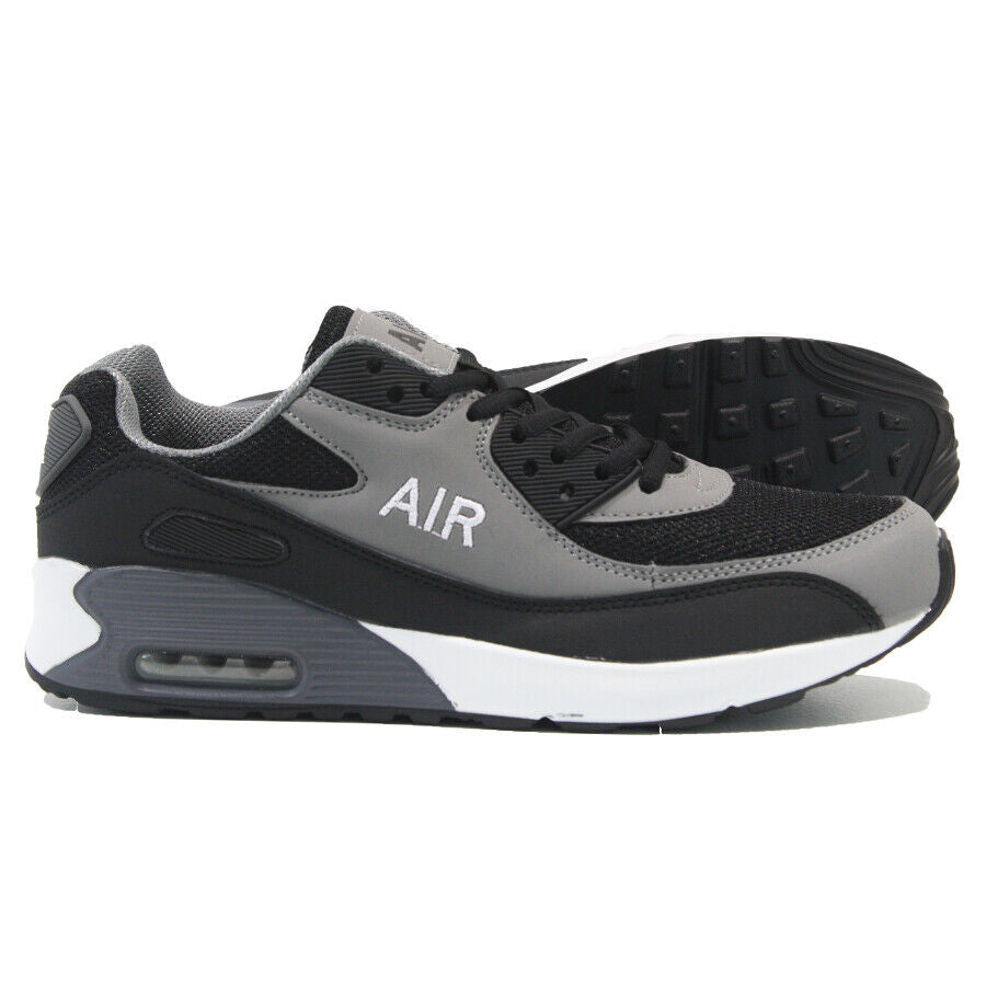 MENS SHOCK ABSORBING RUNNING TRAINERS CASUAL LACE GYM WALKING SPORTS SHOES SIZE
