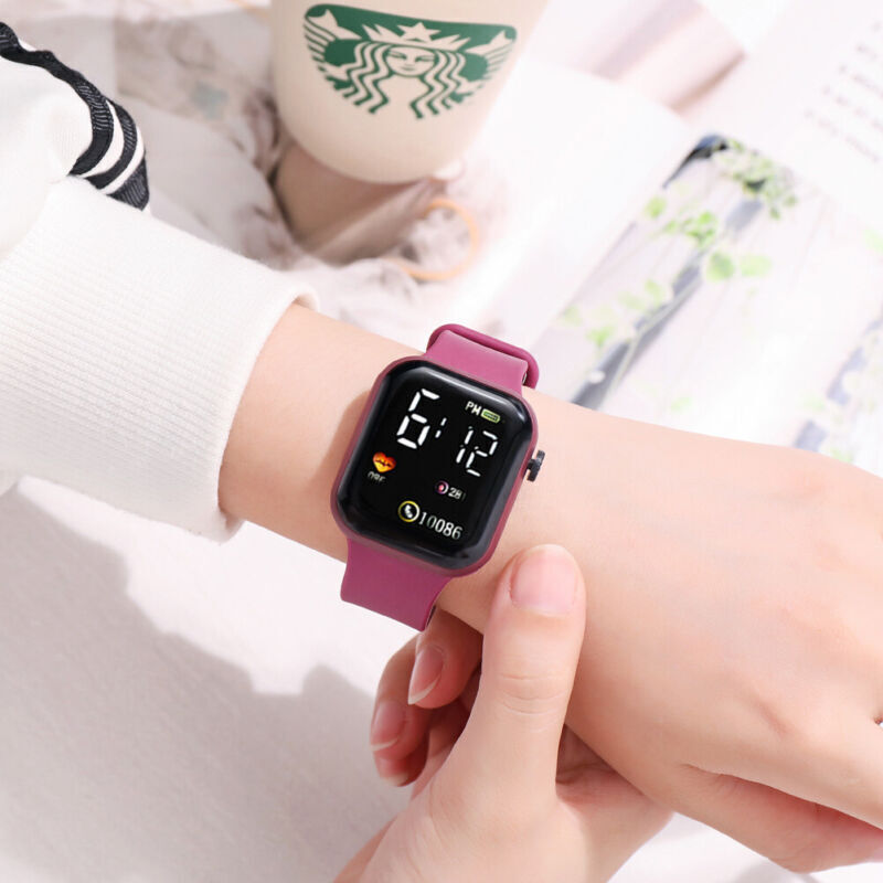 Digital Watch Waterproof Kids Watch For Children Boys Girls LED Wrist Watch~UK