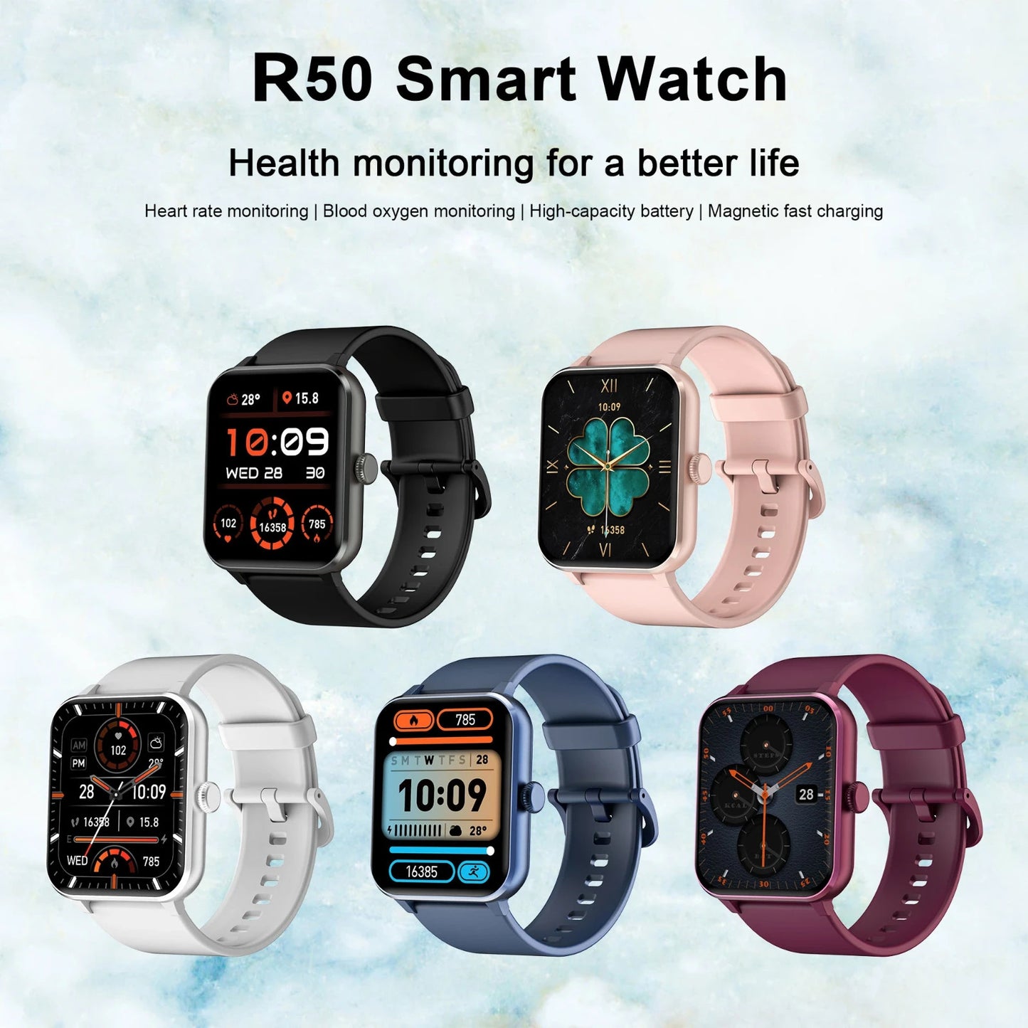 Smart Watch Men Women Fitness Tracker Blood Pressure Heart Rate Sport Watches*