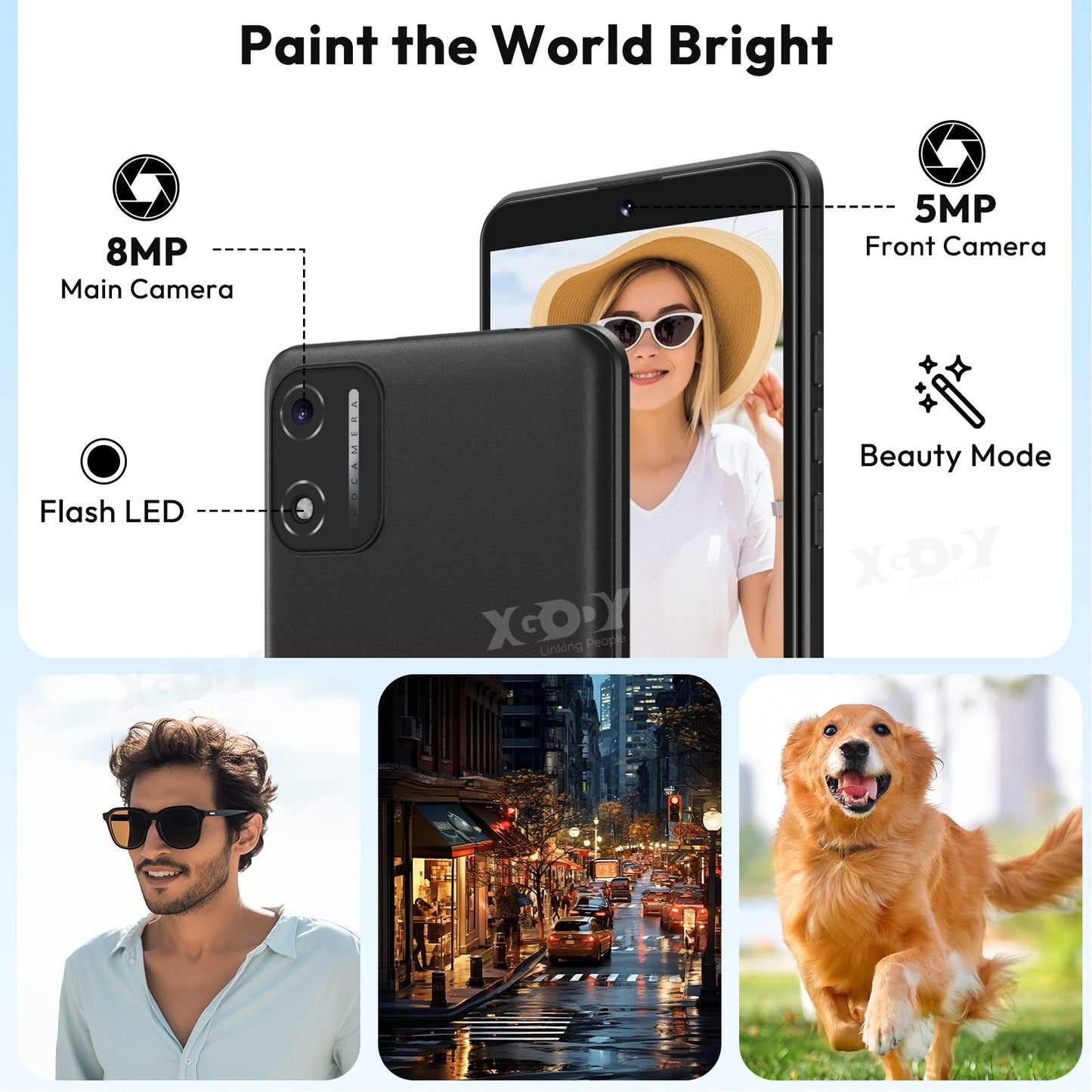 2025 Phone Unlocked 4G Android 14 Mobile Phone Smartphone 2*SIM 4/8-Core 6.3" 4G