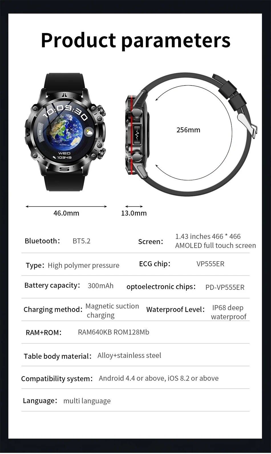 Smart Watch Men Women Fitness Tracker Blood Pressure Heart Rate Sport Watches UK