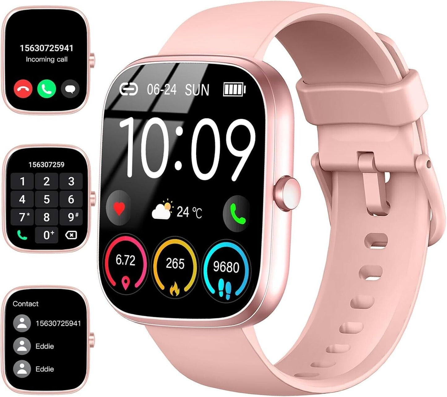 Women Smart Watch Fitness Bluetooth Call Watch for Android iPhone Samsung