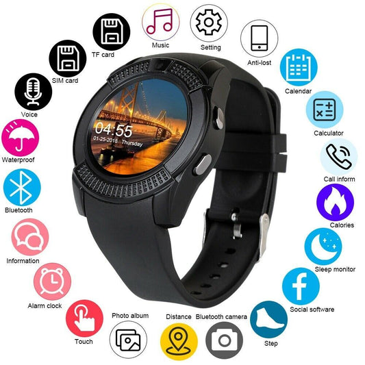 Smart Watch Fitness Tracker Music Player MP3 Wechat Men Women Sport Watches UK