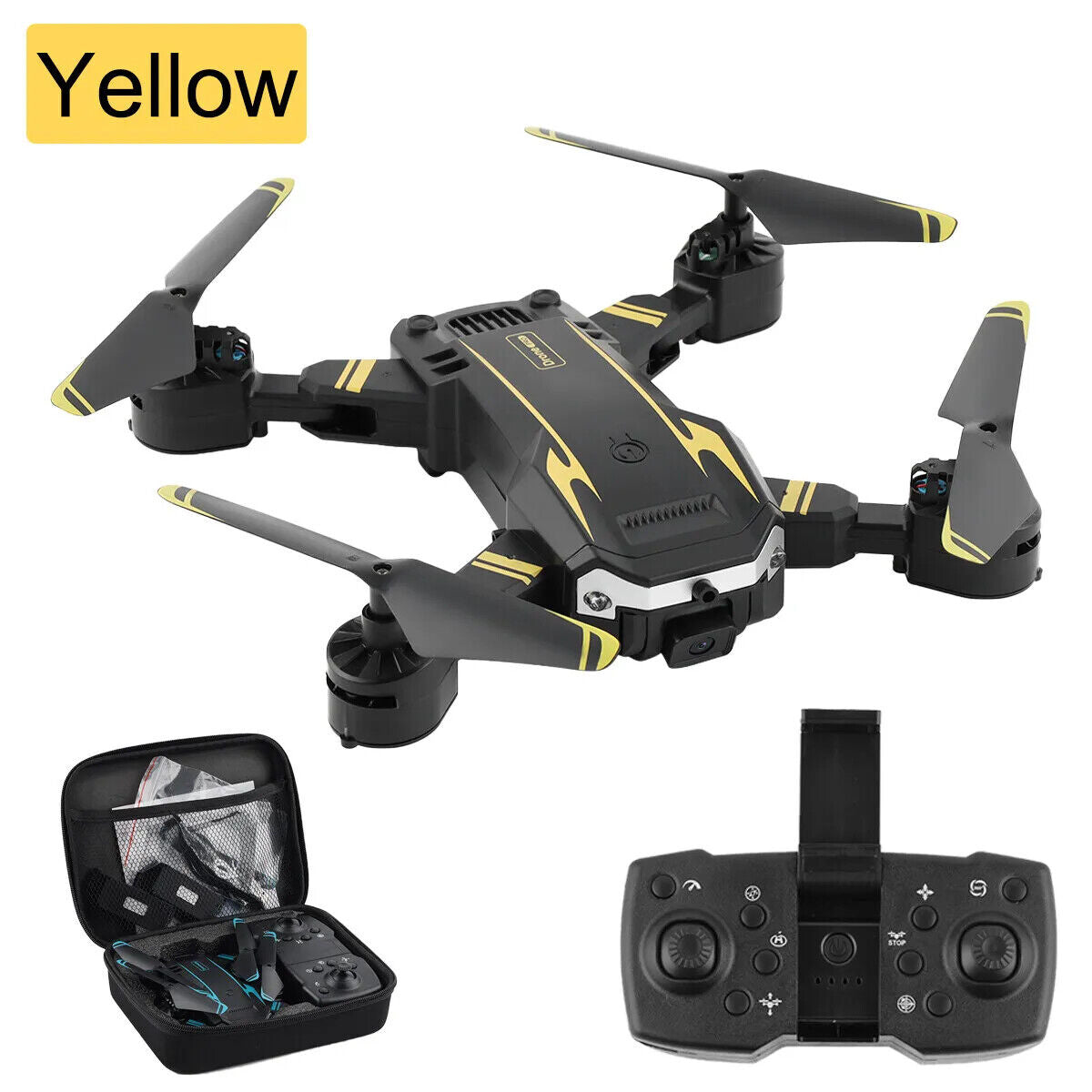 8K HD Drone Dual Camera WIFI FPV GPS Foldable Selfie RC Quadcopter +4 Batteries