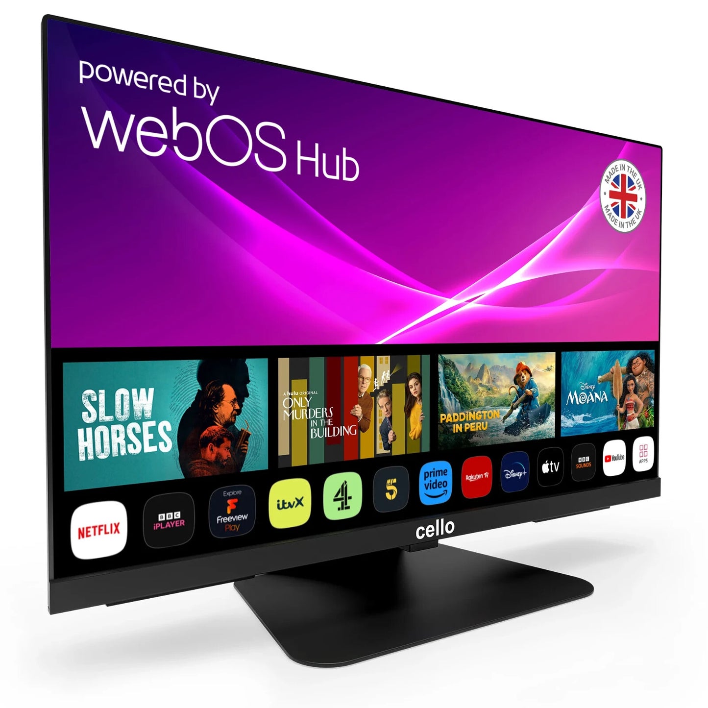 Cello 24 inch Smart TV DVD Player Frameless  HDMI USB & SAT SMALL TV BIG SPEC