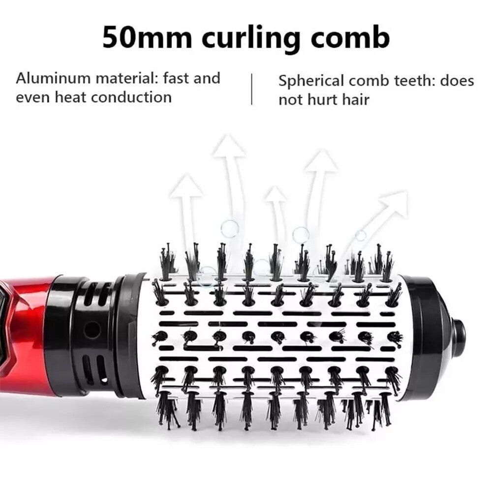 3in1 Hot Air Styler and Rotating Hair Dryer Brush Hair Straightener Curler Comb