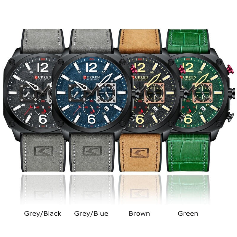 Luxury Men's Chronograph Date Quartz Luminous Waterproof Military Sports Watches