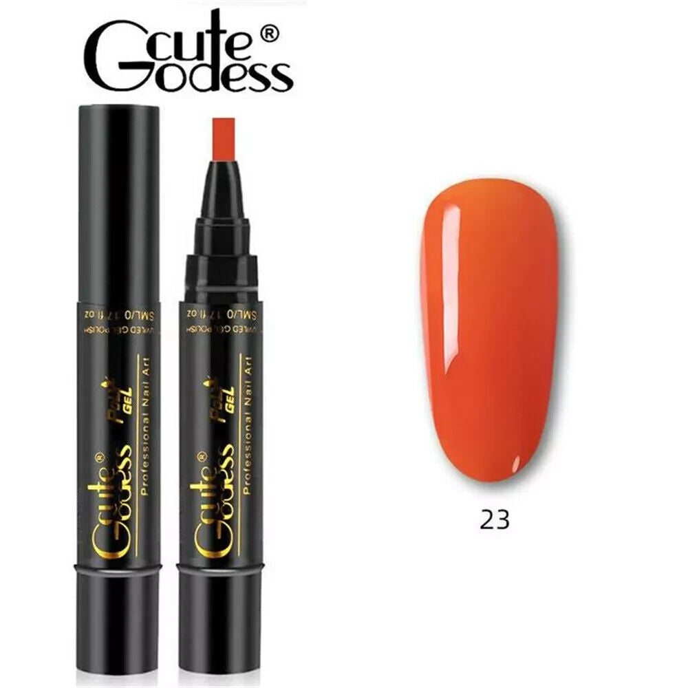 3 In 1 Gel Polish Nail Art Pen One Step Gel Varnish Base Coat Pencil Manicure