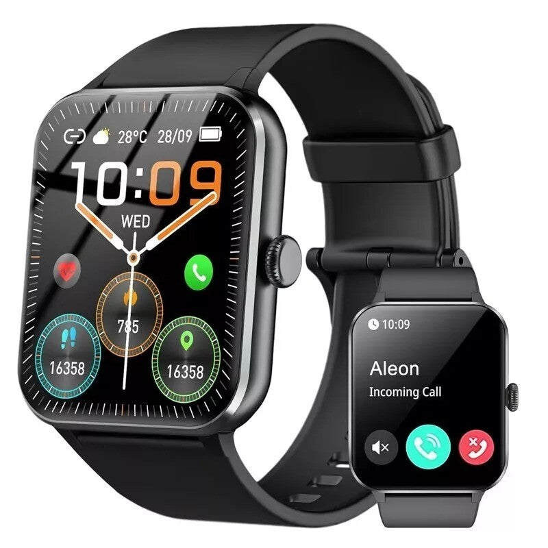 Alexa Smart Watch Calls Bluetooth Heart Rate Blood Pressure iPhone Samsung