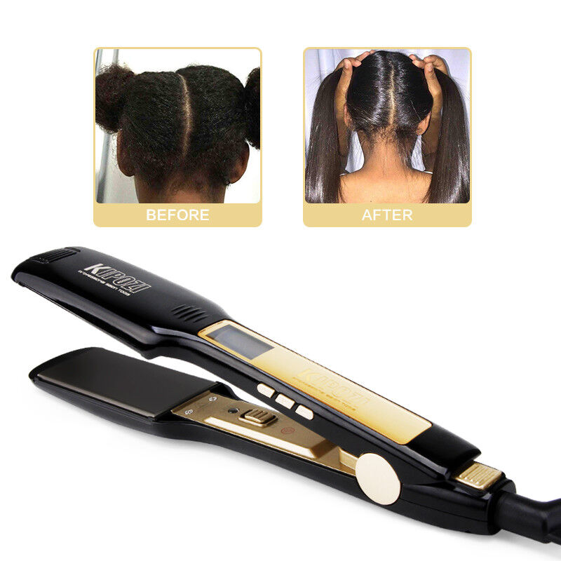 KIPOZI Professional Hair Straighteners Wide Plates Digital Display Heat up Fast