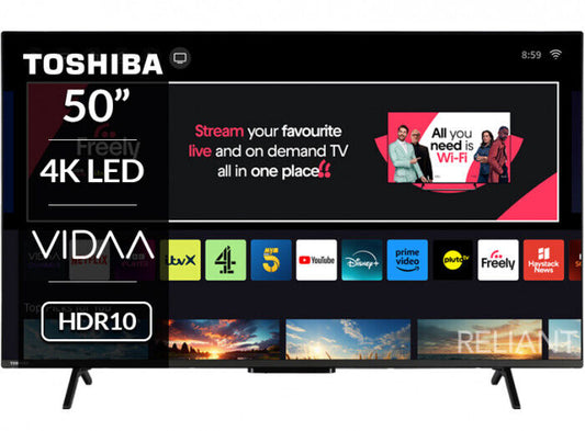 Toshiba 50 Inch 4K Ultra HD LED HDR Smart VIDAA Freely TV & Dolby - 50UV2F53DBU