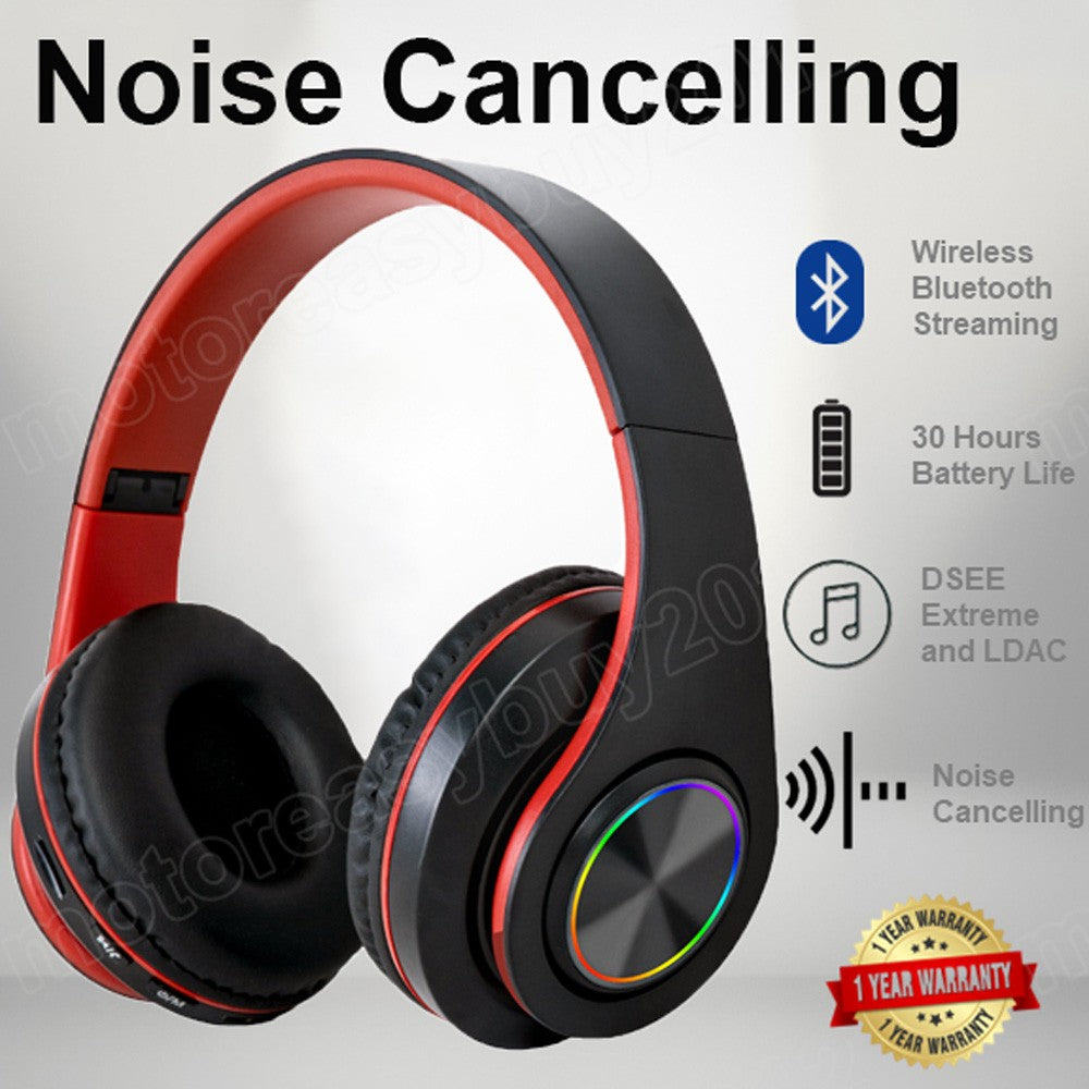Wireless Bluetooth Headphones with Noise Cancelling Over-Ear Earphones 5.3 UK