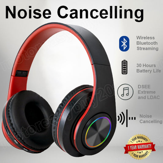 Wireless Bluetooth Headphones with Noise Cancelling Over-Ear Earphones 5.3 UK